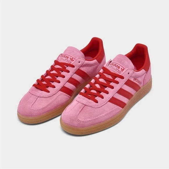 adidas Spezial Men's Pink and Red Suede Sneakers - Picture 6 of 6
